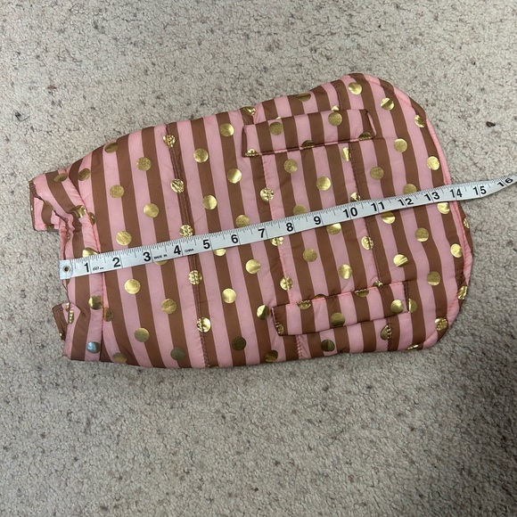 Top paw pink and gold quilted small dog coat - Picture 10 of 11